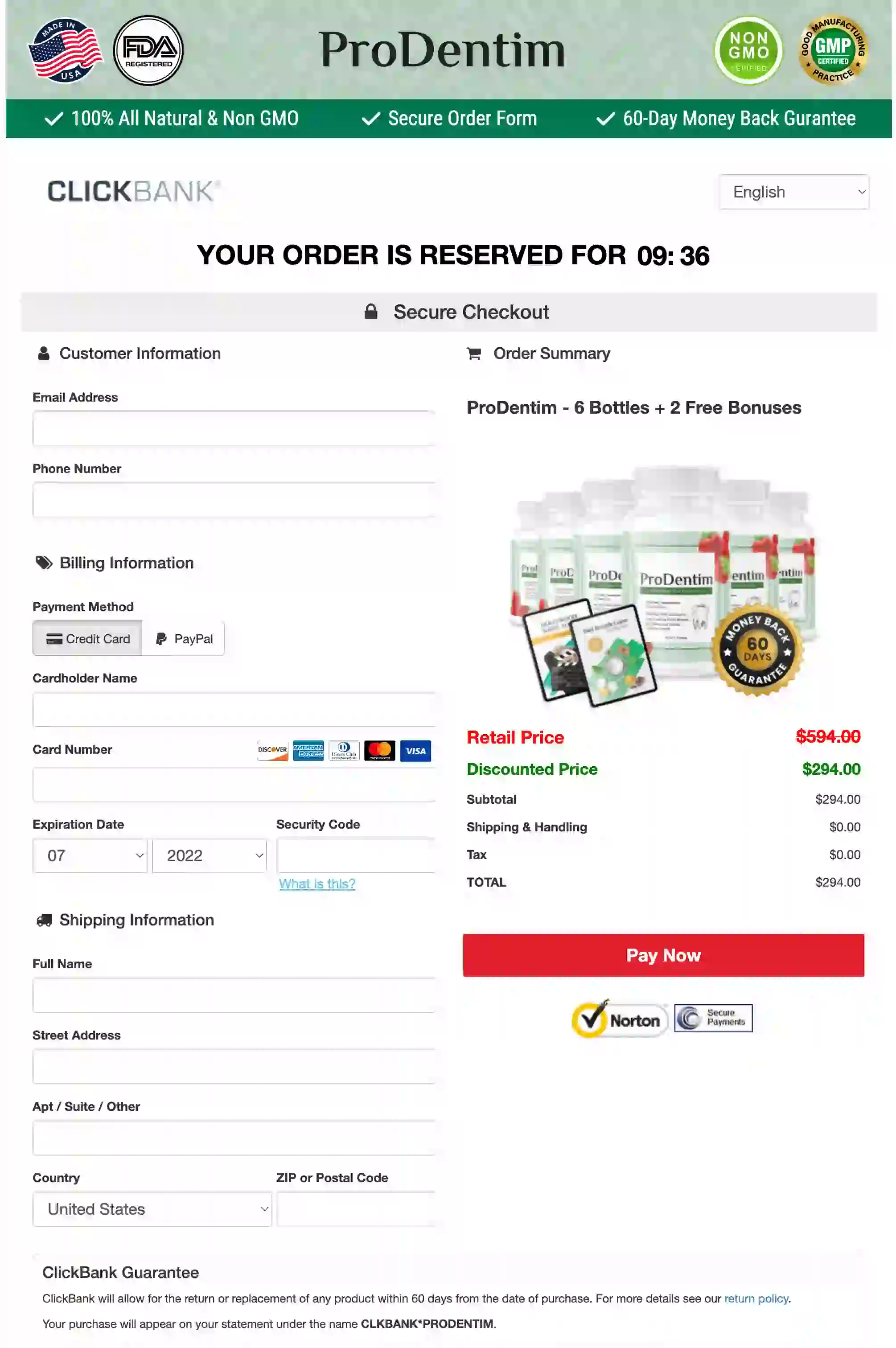 prodentim for gums and teeth order page